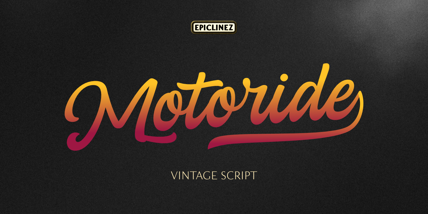 Motoride Font preview